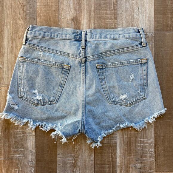 AGOLDE Parker Vintage Cut Off Denim Shorts in Swap Meet Size 26 - Picture 4 of 5